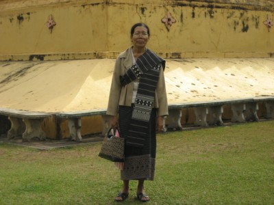 Aunt Kian at Wat That Luang