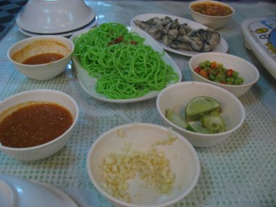 dinner in Vientiane