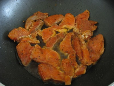 cooking salmon