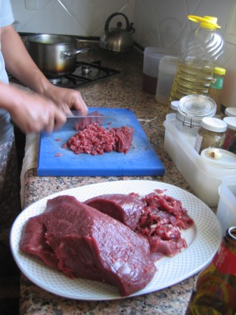 The A Team making raw laap beef