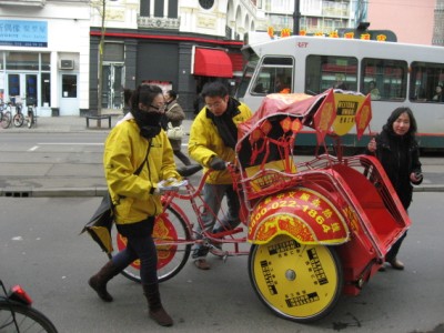 Western Union bicycle taxi