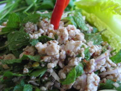 Lao pork minced salad