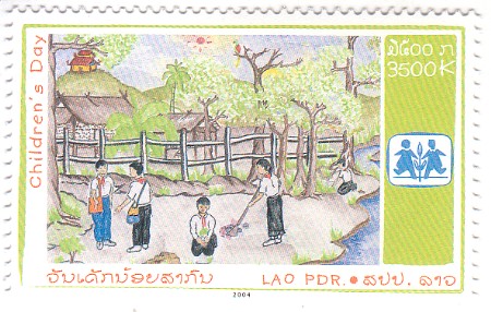 2004 Children's Day Lao Stamp