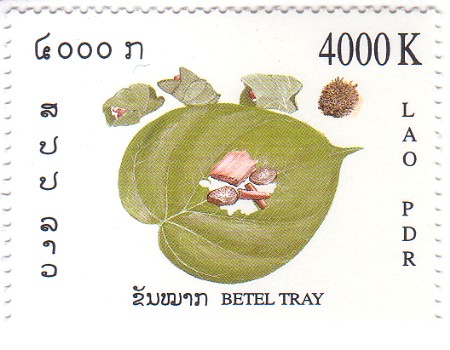 Betel Tray Lao Stamp