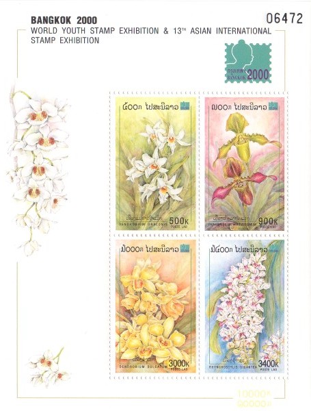 Bangkok 2000 World Youth Stamp Exhibition & 13th ASEAN International Stamp Exhibition Lao Stamp.