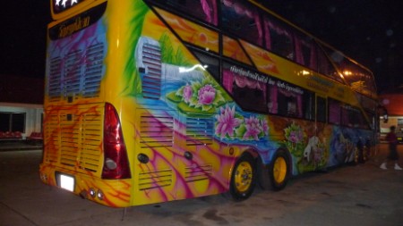 Sleeping VIP Bus in Laos