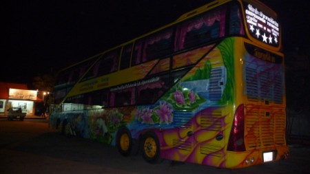 Sleeping VIP Bus in Laos