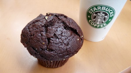 Starbucks muffin and coffee